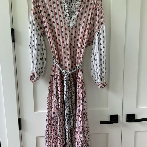 Ulla Johnson Selvi Midi Dress Mixed Floral Print - Picture 5 of 5